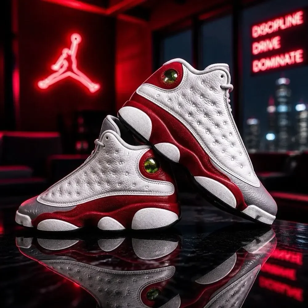 2014 Air Jordan 13 Retro Grey Toe Sz 5Y / 6.5 Women OG BOX 2014 Worn Once